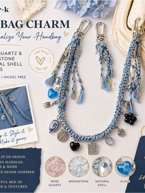 Blue Braided Tassel Bag Charm - Women Bags
